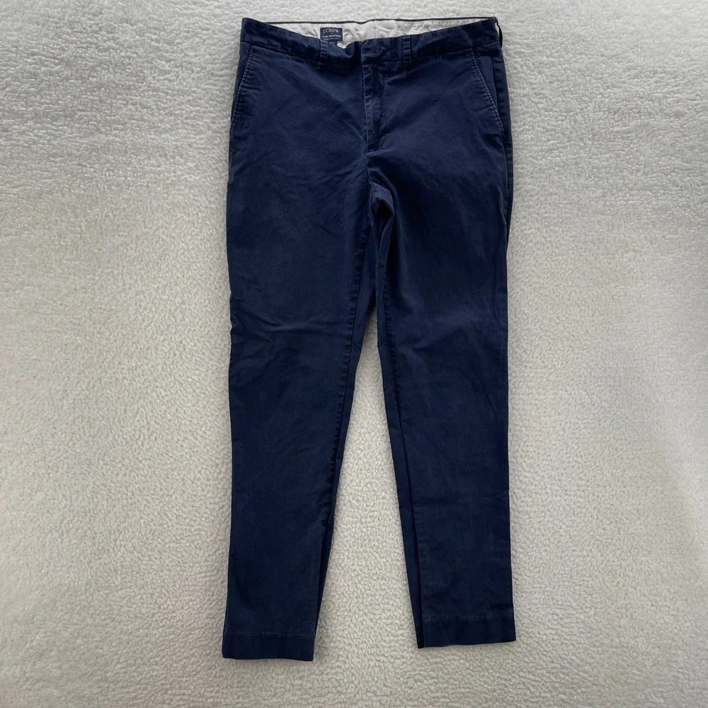 J Crew Pants Mens 34x32* Blue Flex Bedford Chino Stretch Office Preppy Luxury